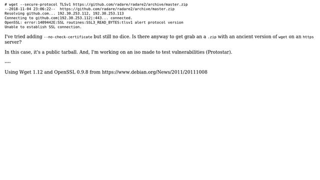 Can not download from an HTTPS site (ssl) with wget? смотреть онлайн