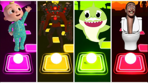 Cocomelon ? Titan Speakerman ? Baby Shark ? Skibidi Toilet Coffin Dance.? Кто победит? Tiles Hop