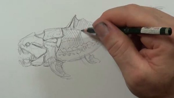 how to Draw Dunkleosteus