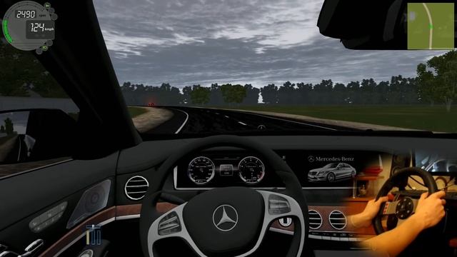★Mercedes-Benz S-Class - City Car Driving with Logitech G27 | Wheel camera смотреть онлайн