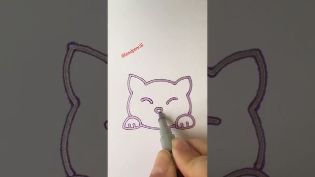 Как легко нарисовать котика смотреть онлайн