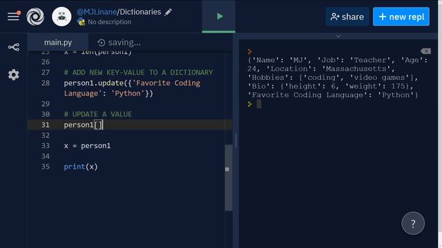 Python Dictionaries смотреть онлайн