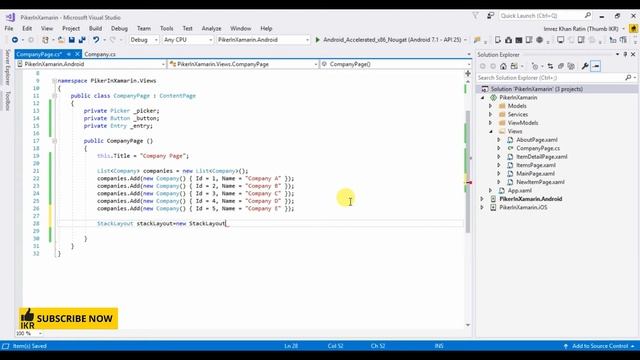 Xamarin : Picker Example [ComboBox or Dropdown] | Part 3 смотреть онлайн