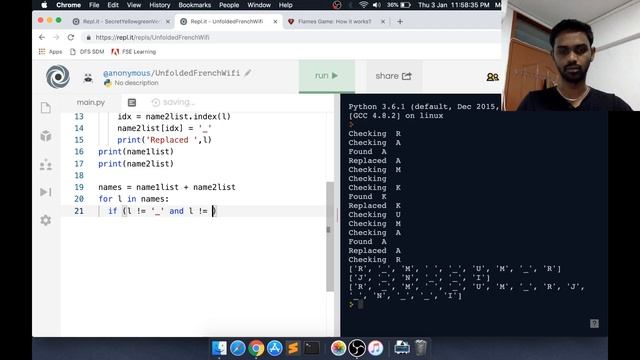 Writing Python program for FLAMES game | yusy4code смотреть онлайн