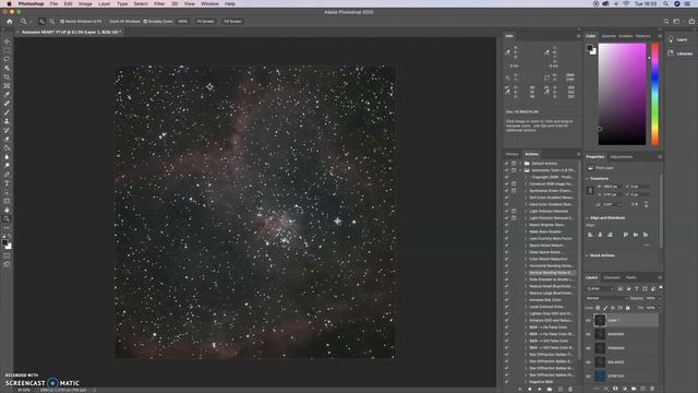 Editing The Heart Nebula in Photoshop | L-eNhance Workflow смотреть онлайн