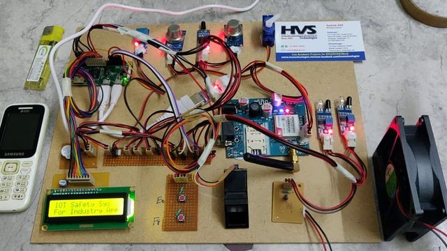 Raspberry pi IoT safety system for Industrial Application using sensors, GSM and Finger print Part1 смотреть онлайн