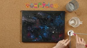 Созвездие из гирлянды - картина-ночник своими руками