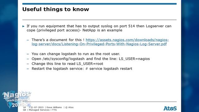 Dave Williams: Real Life Experience of Nagios Log Server | Nagios Con 2015 смотреть онлайн