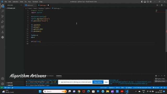 Turtle Python code with full code and working смотреть онлайн