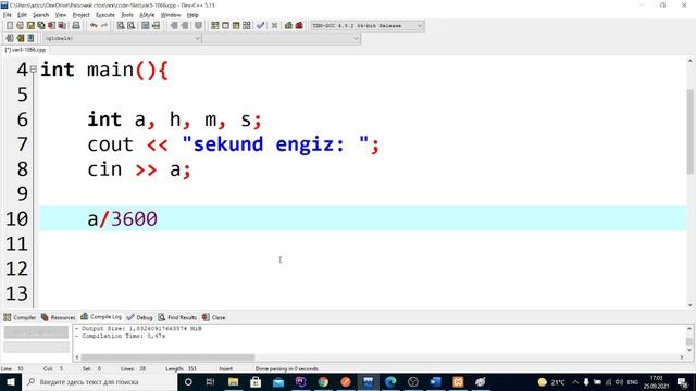 C++ қазақша | #6 - Есептер шығару (айнымалылар) смотреть онлайн
