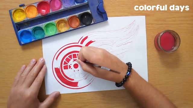 How to draw the Detroit Red Wings logo - NHL смотреть онлайн