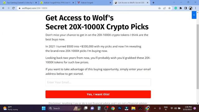 Vulcan Forged (PYR) Price Prediction 2023 смотреть онлайн