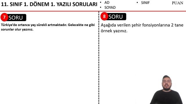 11. SINIF COĞRAFYA I 1. DÖNEM 1. YAZILI HAZIRLIK I ENES HOCA смотреть онлайн