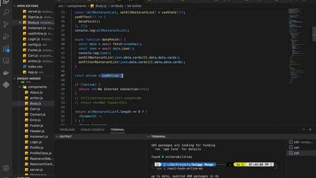 How to Check Network Status using npm react-hook-online-ms in React Project (Demo) смотреть онлайн