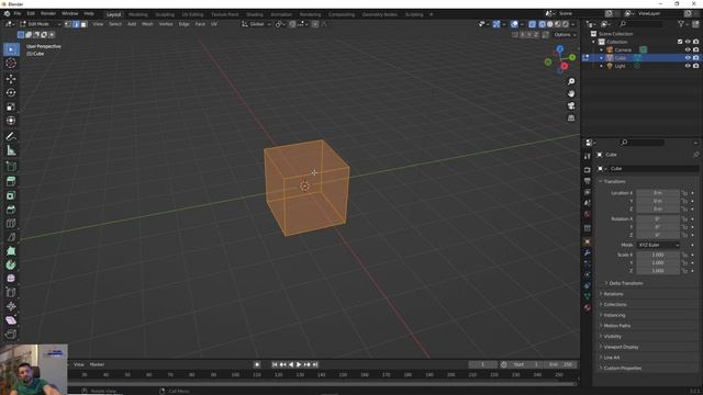 Деление граней и полигонов с Lup Cut в Blender 3.2.1 смотреть онлайн