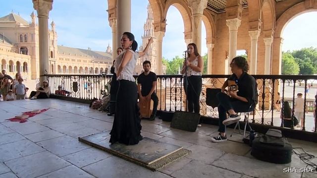 2? Flamenco At Plaza De Espana??@ Sevilla, Spain  ??♥️❤️ 플라멩고 스페인 세비야 에스파냐 광장에서?? 스페인여행 #flamengo
