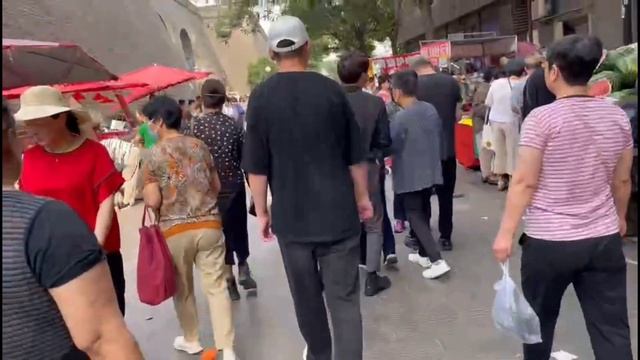 Учеба в Китае. Рынок в Сиане у городской стены. 12.06.2023г #video #china #studyinchina #recommende
