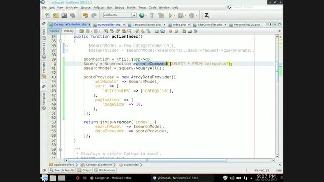 Desarrollo de aplicaciones web con YiiFramework2 clase 7. Query builder, criteria y GridView смотреть онлайн