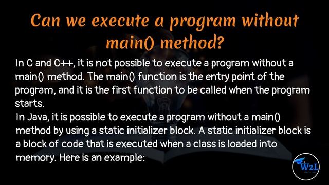 Can we execute a program without the main() method? | Core java Interview| Lecture 20 смотреть онлайн