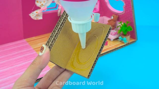 How To Make Pink Teddy Bear House With Bedroom, Kitchen ❤️ DIY Miniature Cardboard House #302 смотреть онлайн