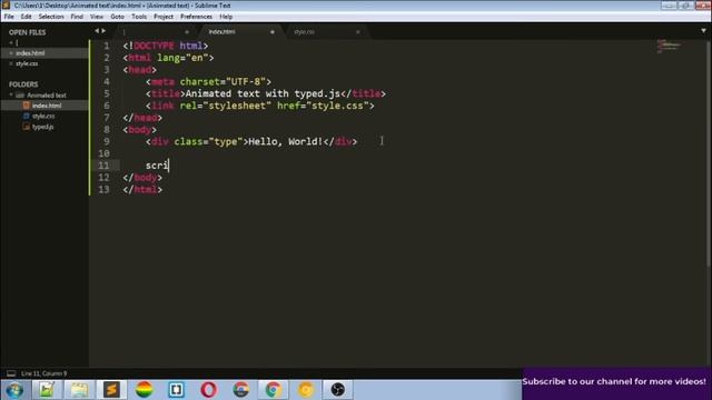 Как сделать анимированный текст на HTML, CSS, JS? | Текст с эффектом type | How to do it / 2020 смотреть онлайн