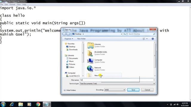 How to run a java program using Command Prompt in Hindi смотреть онлайн