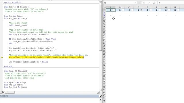 Excel Tutorial: How to use VBA to delete filtered rows (fast!!) ... but not delete hidden rows смотреть онлайн
