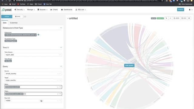 Apache Superset Chord Chart смотреть онлайн