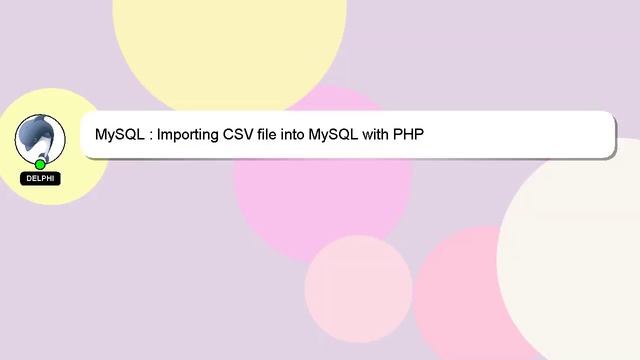 MySQL : Importing CSV file into MySQL with PHP смотреть онлайн