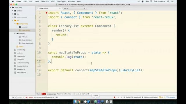84 - MapStateToProps with Connect in React Native смотреть онлайн
