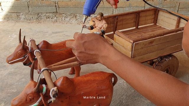 Marble Run Race ASMR With Cow Bullock Cart - How To Make Cow Bullock Cart From Wood смотреть онлайн