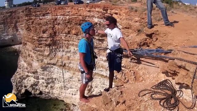 Одесса мыс Фиолент Прыжки с верёвкой в Крыму с командой Skyline смотреть онлайн