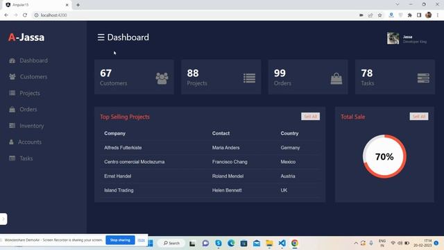 Angular 15 Creates Dark Admin Dashboard Template смотреть онлайн