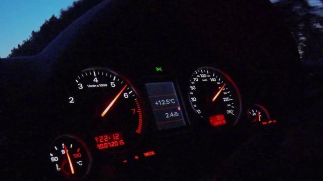 Audi A4 B6 220km quattro, przyspieszenie 0 - 200 km/h смотреть онлайн