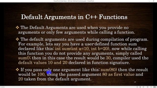 #5 Default Arguments in Functions смотреть онлайн