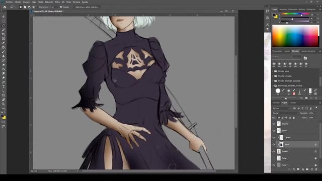 Speedpaint (PHOTOSHOP) 2B • Nier Automata смотреть онлайн
