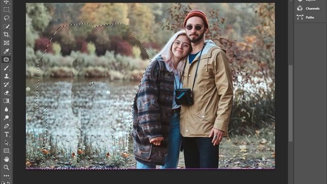 Remove unwanted People/ object by using Patch tool in Photoshop cc 2021 смотреть онлайн