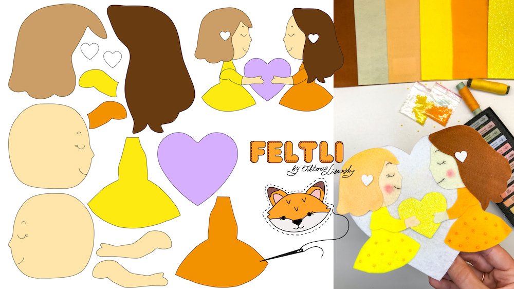 Делаем валентинку своими руками для подруги / Поделки из фетра на 14 февраля смотреть онлайн