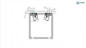 Монтаж мебельного ящика на направляющих скрытого монтажа Firmax 3D Control