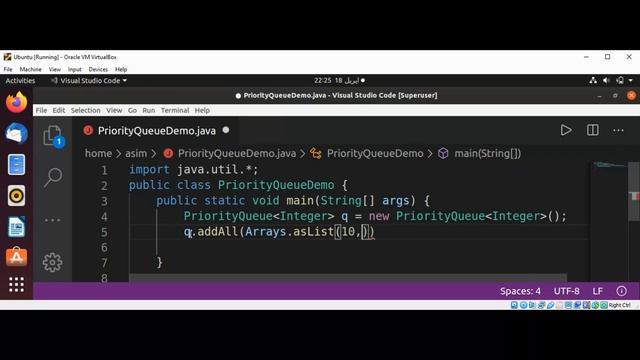 PriorityQueue Example in Java смотреть онлайн