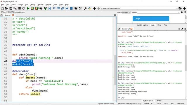 Lecture - 15 - Decorators in Python|Python Intermediate|Python in hindi |Functions|Decorators | смотреть онлайн
