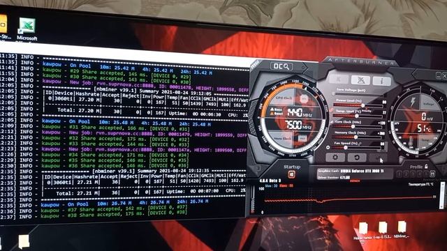 3060 Ti LHR NBMiner v39.1 RVN смотреть онлайн