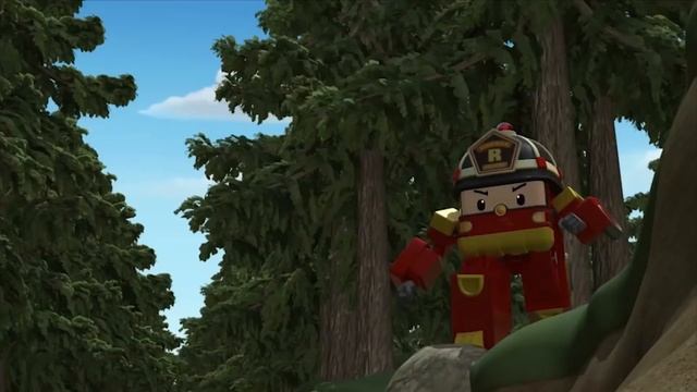 Duel in the mountains with Poacher | Robocar Poli Clips смотреть онлайн