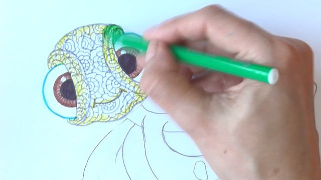 Как нарисовать ЧЕРЕПАХУ фломастерами / Уроки рисования EASY Turtle смотреть онлайн