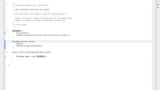 this and super used with constructors in Java смотреть онлайн