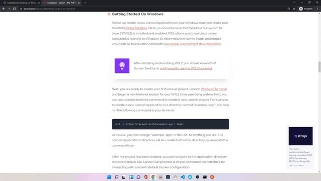 Setup Laravel 9.x using Docker, WSL for Windows смотреть онлайн