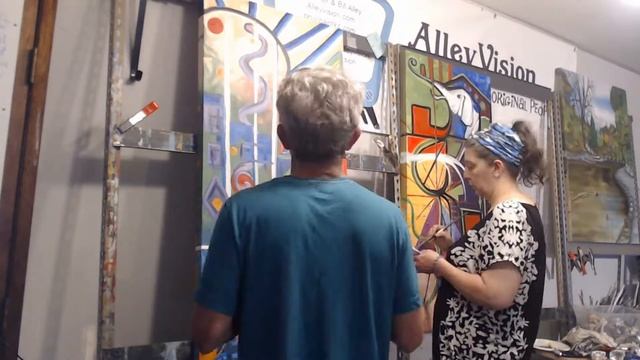 The Abstract Game 4&5- Heather & Bill paint everything-Alleyvision смотреть онлайн