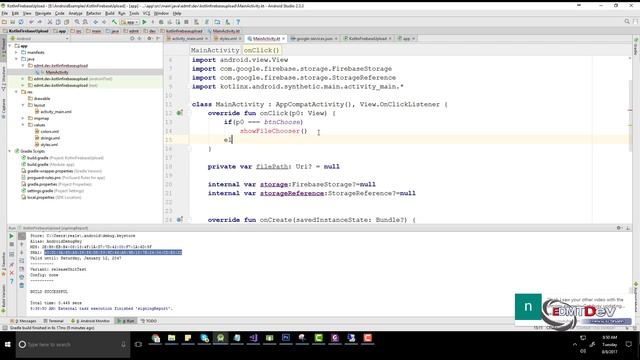 Android Kotlin Programing - Upload image to Firebase Storage смотреть онлайн