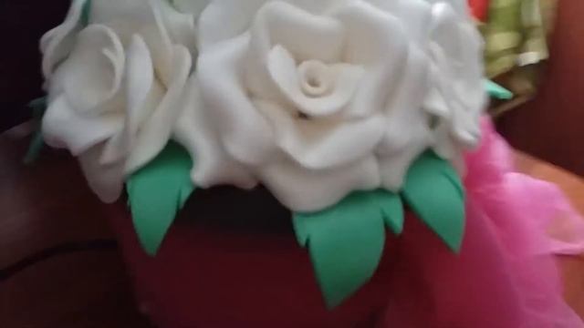 Настольный светильник из роз (изолон) смотреть онлайн