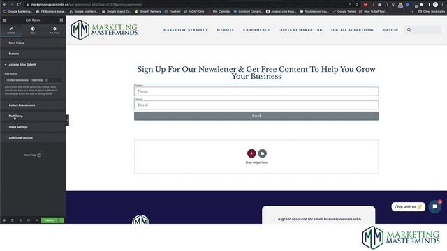 Mailchimp to Wordpress Elementor Pro Newsletter Sign Up Form Setup смотреть онлайн